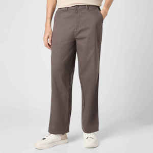 <b>Men's</b> Khaki Loose Fit <b>Baggy</b> Casual Chino Pants Straight Cotton Canvas Breathable Mid Waist Button <b>Trousers</b> Manufacturer - Product Image 2