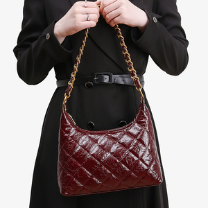 Hot Sale Classical fashion PU leather messenger <b>bags</b> clutch <b>bags</b> for women luxury high quality tote hobo handbags with chain - Product Image 2