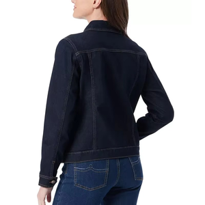 Veste en jean tendance pour femme avec logos personnalisés, manches longues, respirante et élégante pour femmes - Product Image 4