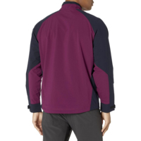 Veste coupe-vent sportive pour homme à col montant, manches longues, avec blocs de couleur et fermeture éclair quart de tour