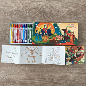 Coffret de crayons de cire personnalisés avec logo, 6/8/12/24 couleurs, taille 8 cm, pour enfants, ensemble de dessin - Product Image 1
