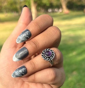 Anillo de Amatista Natural con Plata 925, Estilo Boho Floral, Unisex, para Regalo de Boda o Compromiso, Joyería de Moda con Gema Púrpura - Product Image 3