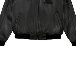 Meilleur prix, veste en cuir pour homme Avirex, veste d'hiver haut de gamme, cuir véritable, coupe-vent, imperméable, teinture unie, toutes tailles disponibles - Product Image 5