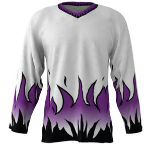 Pedido en Lote Pequeño, Alta Calidad, Personalizado para Equipos, Fabricación Profesional, Sublimación Completa, 100% Poliéster, Antibacteriano, Cuello en V, Camiseta de Hockey sobre Hielo - Product Image 1