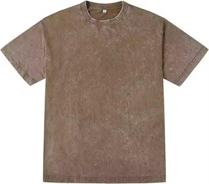 เสื้อยืดผู้ชายสีม่วงทรงโอเวอร์ไซส์ ลายมัดย้อม ผ้าฝ้าย แขนสั้น คอกลม ทรงปกติ สีพื้น เรียบง่าย สไตล์ลำลอง ผ้าเจอร์ซีย์ถัก - Product Image 6