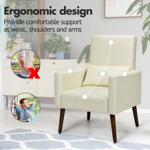 Sedia a Dondolo 2-in-1 in Tessuto Imbottito con Cuscino Lombare per Uso in Soggiorno - Product Image 5