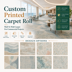 Moquette Ignifuga a Motivi Floreali per Grandi Aree di Sale da Ballo, Banchetti e Hotel, Rotoli di Moquette da Parete a Parete per Progetti Alberghieri - Product Image 1