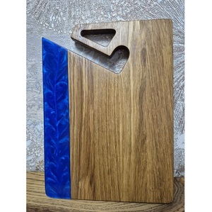 เขียงเตรียมอาหารทำมือจากไม้และเรซิ่นลายแม่น้ำ เขียงครัวไม้เคลือบอีพ็อกซี่สุดหรูสำหรับการทำอาหารประจำวัน - Product Image 1