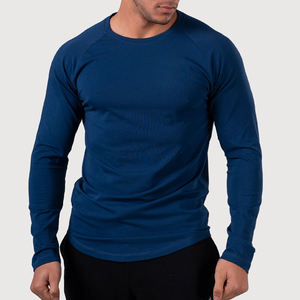 T-shirts pour hommes respirants et écologiques, col rond, personnalisables, vêtements de sport, séchage rapide, manches longues, prix raisonnable - Product Image 4