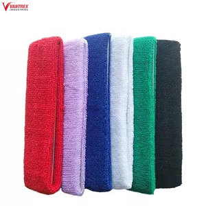 Muñequeras deportivas para hombres y mujeres, bandas de tela de algodón suave que absorben el sudor para tenis - Product Image 3