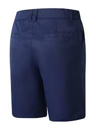 Shorts chino pour homme 100 % polyester, coupe ajustée, style smart-casual, taille élastique, taille mi-haute, en sergé uni, séchage rapide - Product Image 4
