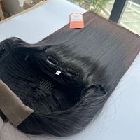 100% naturel vietnamien extensions de cheveux crus pointe brune 8 pouces étiré perruque pas de ligne de cheveux 5x5 HD dentelle avant fermeture perruque de cheveux humains