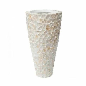 Jarrón de Flores con Incrustaciones de Hueso, Hecho a Mano, Mosaico de Madreperla, Elegante Jarrón con Incrustaciones de Concha en Forma de Tablero de Ajedrez para Decoración de Mesa - Product Image 2