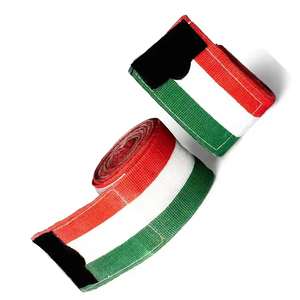 Italian Flag Boxing Hand <b>Wraps</b> Cotton Breathable Velcro Closure Unisex for Martial Arts and Boxing - Product Image 2