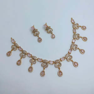 JeweleMarket 10575670BLU Ensemble de collier en diamants américains de style royal, bijoux fins de luxe, imitation perle, alliage de cuivre pour mariée - Product Image 3