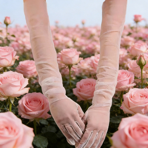 70CM extra Long Tulle Transparent Color Gloves Bridal <b>Wedding</b> Gloves Show Dress Gloves Clothing and <b>Accessories</b> Gloves - Product Image 5