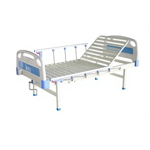 KS Manual Nursing <b>Bed</b> <b>Single</b> Crank <b>Adjustable</b> Backrest Hospital <b>Bed</b> For Home Care Limited Mobility Patients - Product Image 1