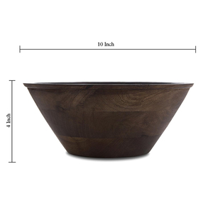 Bols de service durables en bois de manguier Bol de table en bois personnalisable pour la présentation de fruits de restaurant d'hôtel Fourniture d'usine bon marché - Product Image 3