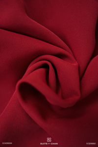 Pantalon large à taille haute rouge pour femme, plis superposés à l'avant, longueur intégrale, couleur unie, style bureau, MIRANDA - Product Image 5