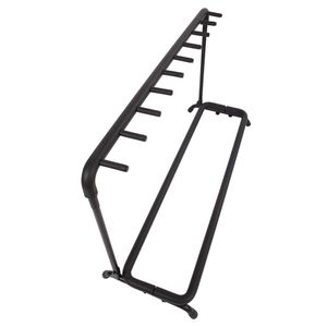 Supporto per Chitarre a 9 Scomparti Nero per Conservazione Sicura degli Strumenti - Product Image 5