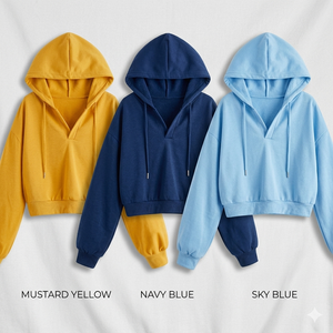 Women's Cropped Hoodie Casual Long Sleeve Pullover Hooded Sweatshirt Fashion Streetwear <b>Crop</b> <b>Top</b> - Product Image 6