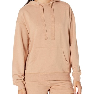 Sweat-shirt à capuche unisexe surdimensionné, couleur unie, en molleton, décontracté, pour l'automne, coupe classique, avec poche, en coton tricoté respirant - Product Image 3