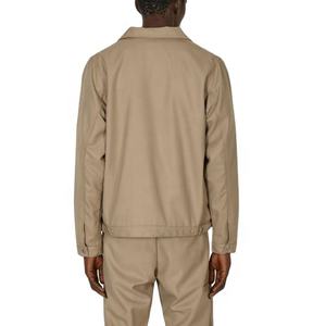 Veste en jean de haute qualité OEM conception personnalisée printemps broderie vintage col bande de lavage fermeture éclair veste de travail d'occasion pour hommes - Product Image 2