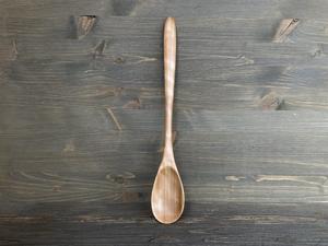 Cuillère de cuisine en bois écologique, en bois naturel, faite à la main, design classique, ustensile de cuisine, outil pour remuer, mélanger, servir, durable, pour la maison - Product Image 6