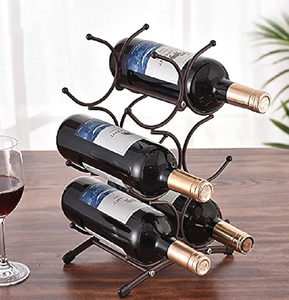 Estante para Botellas de Vino de Metal, Estante para Vino de Dos Niveles con Forma Hexagonal, Fabricación de Alta Calidad - Product Image 5