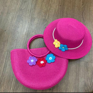 หมวกสานทรงโคลชปีกกว้างประดับดอกไม้สำหรับผู้หญิง เหมาะสำหรับกิจกรรมกลางแจ้ง ตกปลา ใช้ในชีวิตประจำวัน ฤดูร้อน ท่องเที่ยวชายหาด ป้องกันแสงแดด - Product Image 3