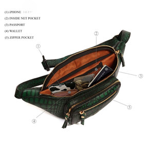 Sac banane unisexe en nylon Econex Sports avec sangle arquée détachable, fermeture éclair, étanche, souple, pochette de chasse 20-36L, minimaliste - Product Image 5