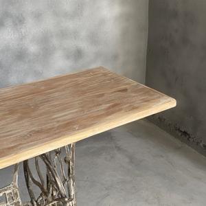 La Mejor Colección de Mesas Consola Vintage con Base de Madera y Tapa de Madera, Arte Antiguo del Himalaya - Product Image 3