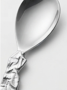 Ensemble cuillère et fourchette modernes en acier inoxydable avec manche au design artistique, finition poli miroir, compatibles lave-vaisselle, pour mariage - Product Image 3