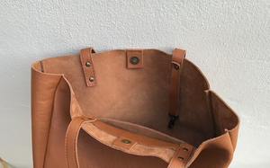 Bolsos de Hombro de Cuero Genuino Hechos a Mano de Color Sólido para Mujer, Bolsos de Mano de Gran Capacidad, Bolsos de Cuero Vintage Estilo Crazy Horse con Cierre - Product Image 4