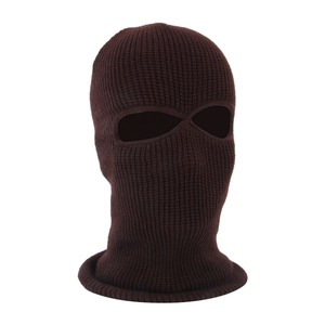 Masque d'extérieur unisexe pour adultes, 56-58 cm, balaclava en tricot bleu foncé à carreaux avec broderie 3D - Product Image 6
