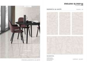 Azulejos de Porcelana Pulida y Esmaltada de 600x1200mm, 60x120cm, 24x48 Pulgadas, con Acabado Brillante y Aspecto de Mármol para Hoteles, Villas y Lujosos Inmuebles - Product Image 5