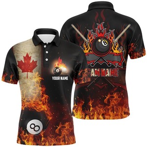 Camiseta de Billar para Hombre de Alto Rendimiento OEM, Diseño Deportivo de Manga Corta, Tejido de Poliéster/Algodón de Secado Rápido Personalizado - Product Image 1