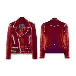 Veste d'hiver en velours pour homme d'inspiration vintage avec col montant, poches avant, style streetwear, couleurs et tailles personnalisables - Product Image 1