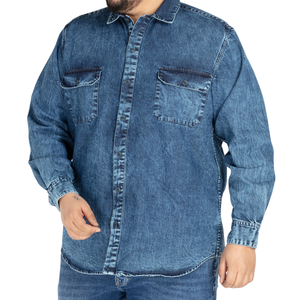 เสื้อเชิ้ตเดนิมผู้ชายไซส์ใหญ่ ผ้าเนื้อนุ่มสบาย รับผลิตตามแบบ มีตัวอย่างฟรี คุณภาพดีที่สุด - Product Image 1