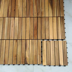 Baldosas de terraza entrelazadas cuadradas ecológicas DIY de 30 x 30 cm para patio, interior, balcón, terraza, jardín, fáciles de instalar, impermeables y antideslizantes - Product Image 6