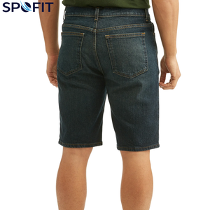 กางเกงยีนส์ขาสั้นถักสีดำ OEM สำหรับผู้ชาย ฤดูร้อน สไตล์ลำลอง ขากว้างปานกลาง สีซีดแบบซันเฟด ผู้ผลิตตามสั่งจากปากีสถาน ขายส่ง มีกระเป๋าสี่ช่อง - Product Image 2