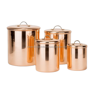 Caja de almacenamiento de cobre puro hecha a mano con tapa, ideal para almacenar té, café y más, disponible en varios estilos a precios competitivos - Product Image 6