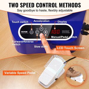 Tornio per Ceramica da 10 Pollici, Macchina Elettrica 350W a Trasmissione Diretta con Pedale e Schermo LCD Touch per Ceramica e Smalto - Product Image 4