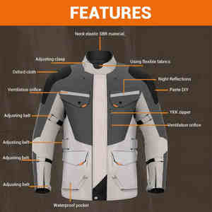 Combinaison de course moto hiver sur mesure, écologique, légère, séchage rapide, en Cordura, pantalon et veste, ensemble imperméable pour moto, tailles plus - Product Image 2