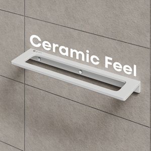 Porte-serviettes mural moderne en acier inoxydable auto-adhésif, finition blanche, pour salle de bain, chambre et salon - Product Image 5
