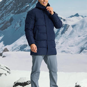 Blouson long matelassé léger pour homme avec logo personnalisé sur le devant, rembourrage chaud, coupe flexible, fabrication de vêtements de haute qualité - Product Image 5