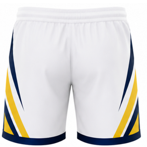 White <b>Yellow</b> Volleyball <b>Shorts</b> Custom Team Athletic Bottoms Sports Apparel Match Wear Lightweight Training Uniform For Players - Product Image 2