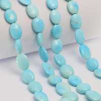 Perles lâches ovales lisses en turquoise bleu clair naturel, taille ovale, 7x5mm 12x10mm, changement de couleur, qualité AA+, certifiées par un tiers