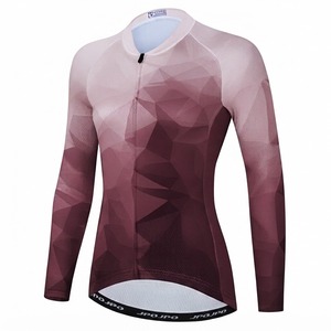 Maillot de cyclisme personnalisé pour femmes, grande taille, en polyester, manches courtes, fermeture éclair intégrale, respirant, logo avant, fabricant OEM - Product Image 4