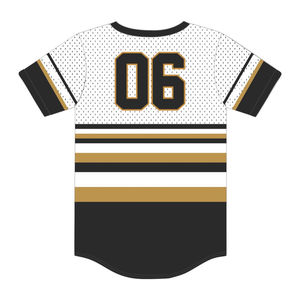 Jersey de Béisbol con Diseño de Rayas APA, 100% Poliéster Malla, Camiseta de la Fraternidad Alpha con Logotipos Bordados Personalizados - Product Image 3